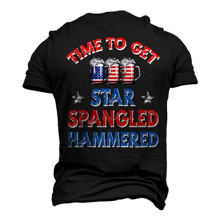 Time To Get Star Spangled Hammered 4Th Of July Beer Western Men's 3D T-shirt Back Print