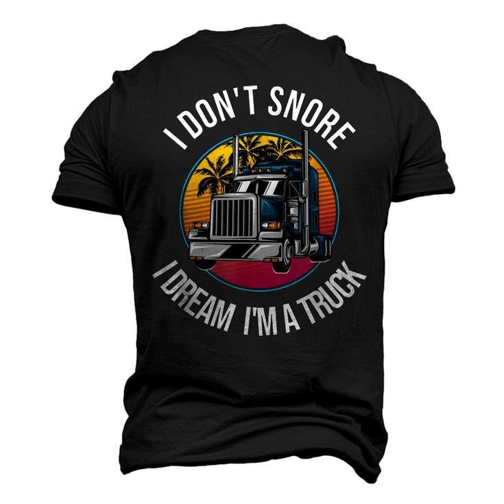 Trucker - 18 Wheeler Freighter Truck Driver Men's 3D T-shirt Back Print