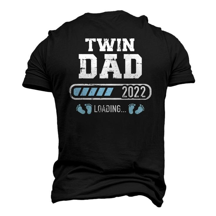 Mens Twin Dad 2022 Loading For Pregnancy Announcement Men's 3D T-Shirt Back Print
