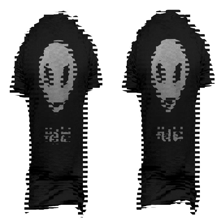 Ufo Alien Hello Science Fiction Lover Men's 3D T-Shirt Back Print