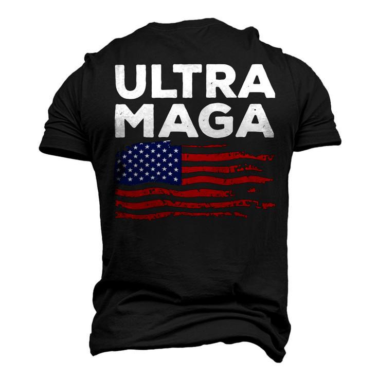 Ultra Maga Proud American Distressed Flag Patriotic Gift Men's 3D Print Graphic Crewneck Short Sleeve T-shirt