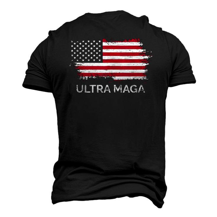 Mens Ultra Maga Proud Ultra Maga Eagle 2022 Humor Us Flag Men's 3D T-Shirt Back Print