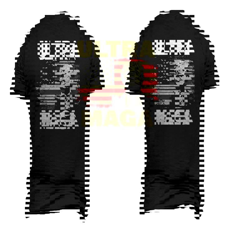 Ultra Maga Proud Ultra-Maga Usa Flag Men's 3D T-Shirt Back Print