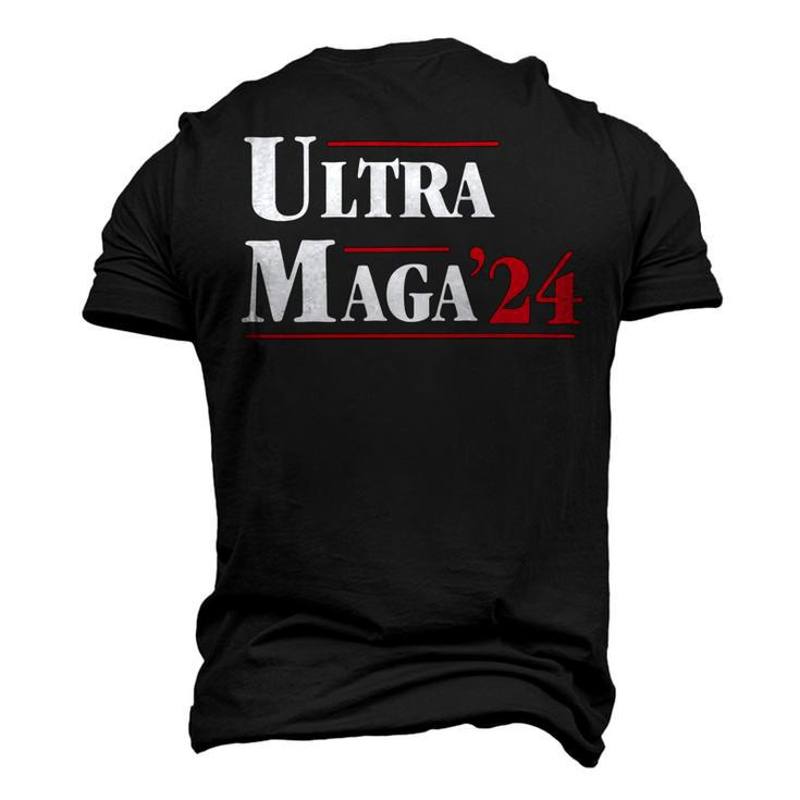 Ultra Maga Retro Style Red And White Text Men's 3D Print Graphic Crewneck Short Sleeve T-shirt