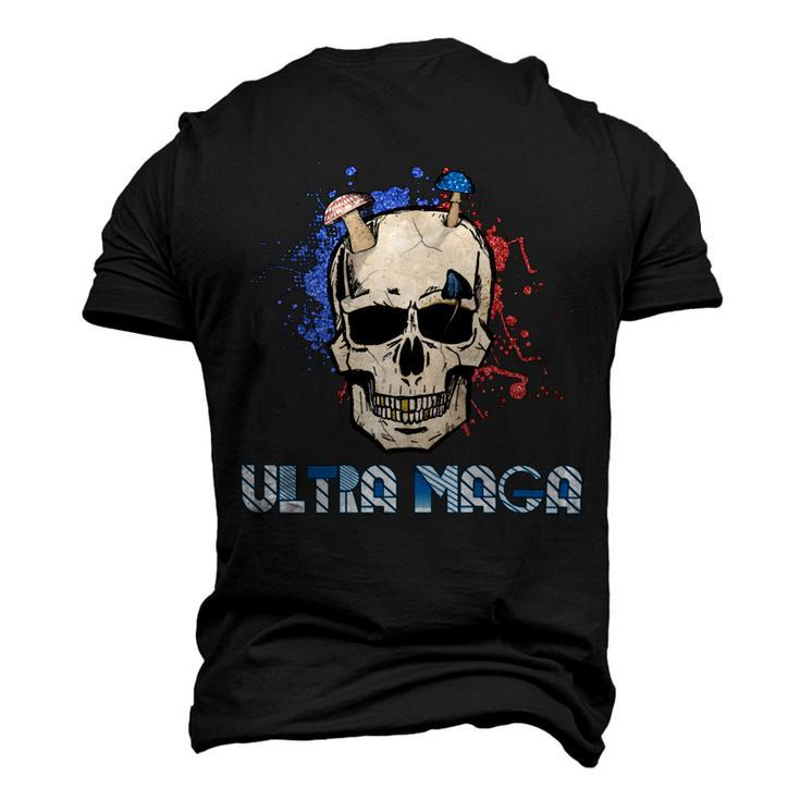 Ultra Maga Skull  Make America Great Again Men's 3D Print Graphic Crewneck Short Sleeve T-shirt