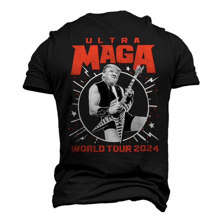 Ultra Maga Trump 2024 Tshirt Heavy Metal World Tour Men's 3D Print Graphic Crewneck Short Sleeve T-shirt