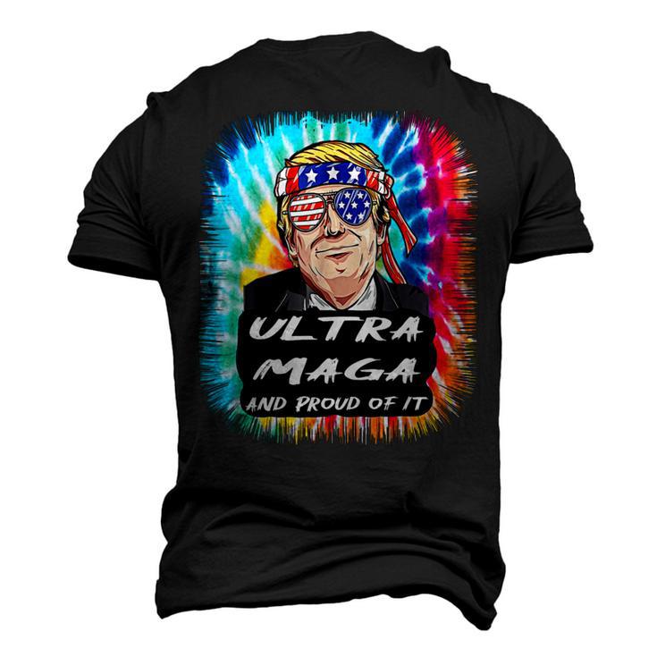 Ultra Maga Trump America Fun Tie Dye  Men's 3D Print Graphic Crewneck Short Sleeve T-shirt