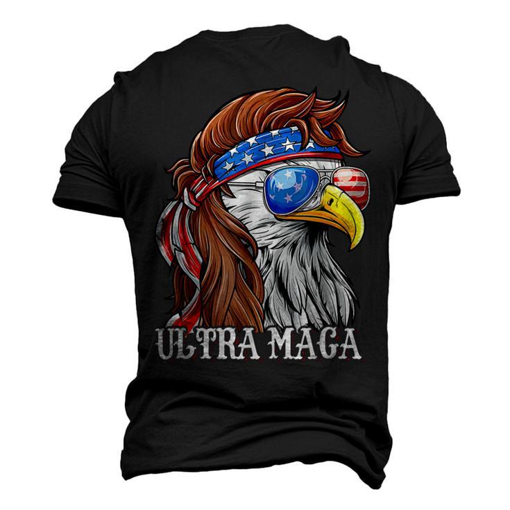 Ultra Maga Trump Sunglasses Eagle Head Usa Flag Bandana  Men's 3D Print Graphic Crewneck Short Sleeve T-shirt