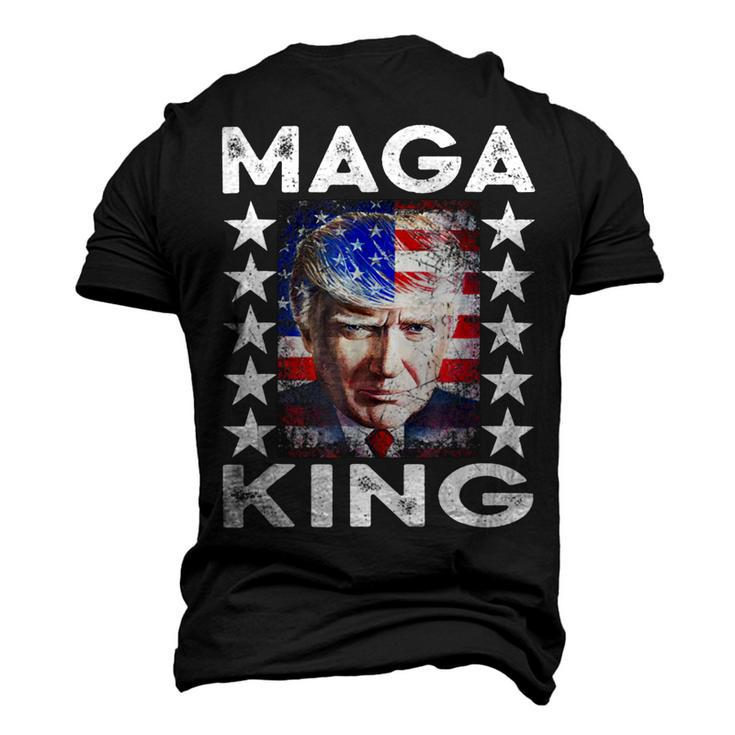 Ultra Mega King Trump Vintage American Us Flag Anti Biden    Men's 3D Print Graphic Crewneck Short Sleeve T-shirt