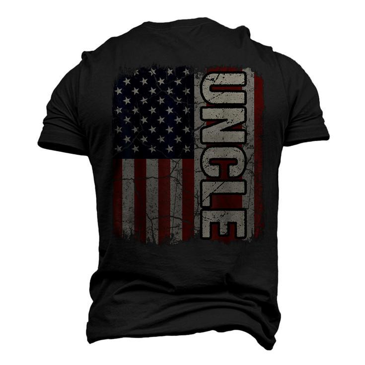 Uncle American Flag Vintage Fathers Day 4Th Of July Men's 3D T-shirt Back Print