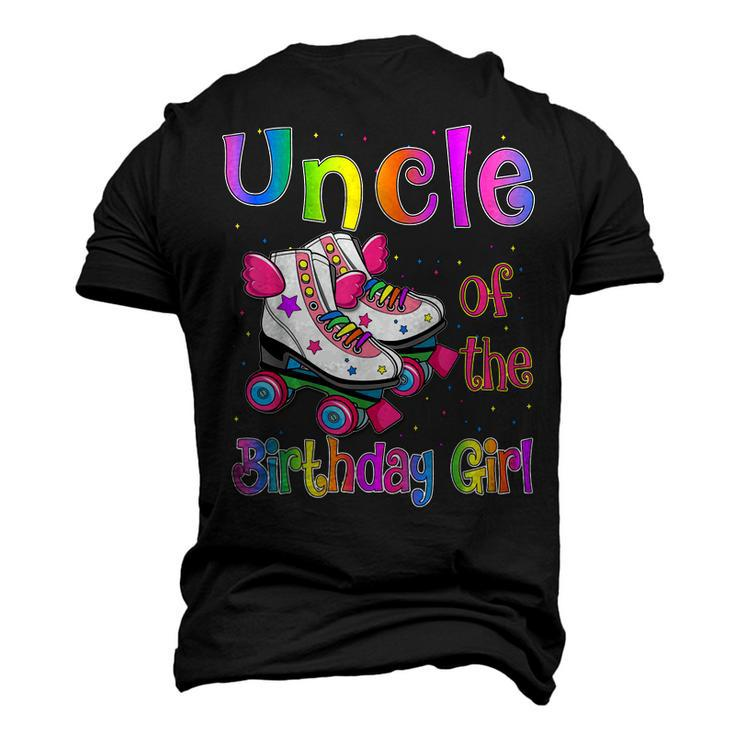 Uncle Birthday Girl Rolling Skate Birthday Family Party Men's 3D T-shirt Back Print