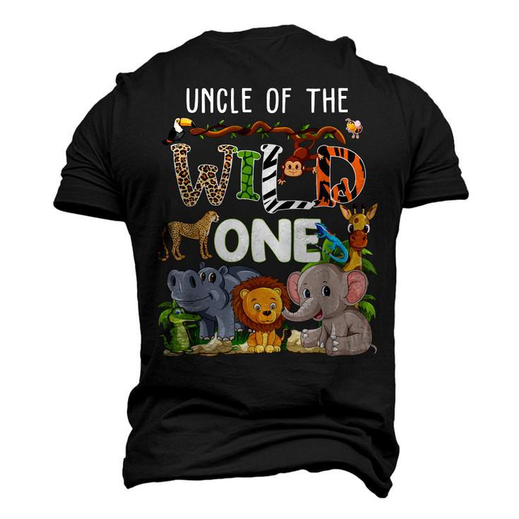 Uncle Of The Wild One Zoo Theme Birthday Safari Jungle Men's 3D T-shirt Back Print