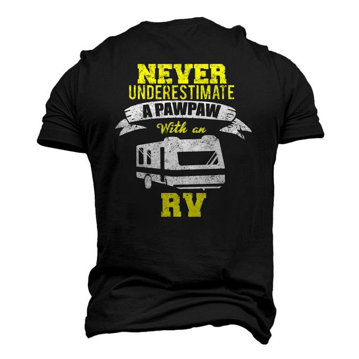 Never Underestimate A Pawpaw Rv Camping Distressed Men's 3D T-Shirt Back Print