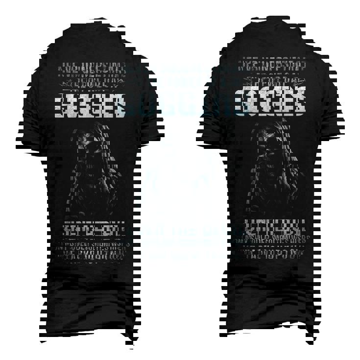 Never Underestimate The Power Of An Goggins Even The Devil V9 Men's 3D T-shirt Back Print