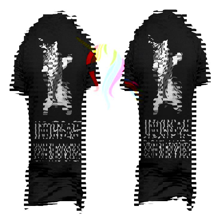 Unicorns Are Born In November Men's 3D T-shirt Back Print