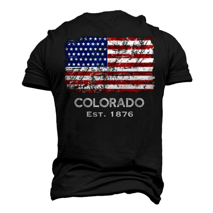 Usa Flag 4Th Of July Colorado Men's 3D T-shirt Back Print