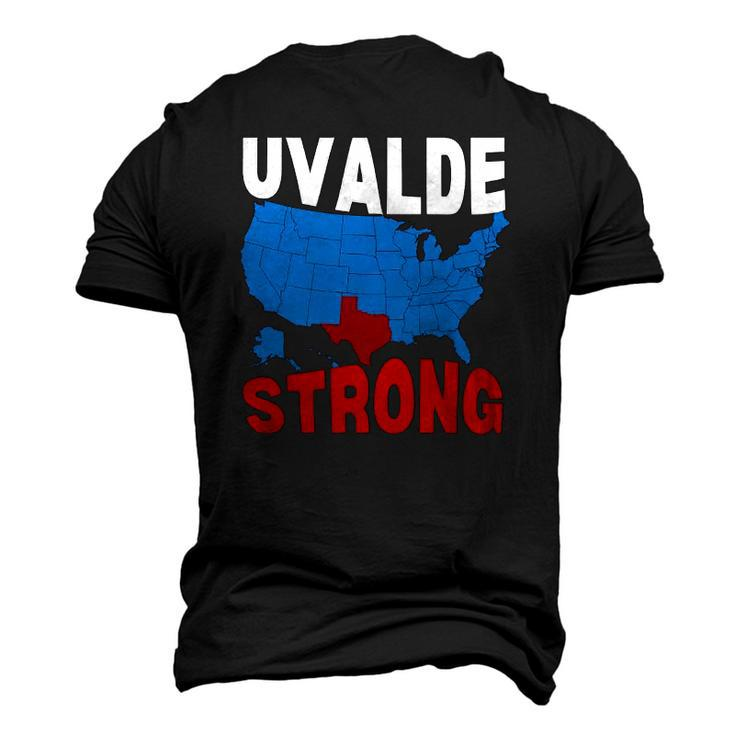 Uvalde Strong Gun Control Now Pray For Texas Usa Map Men's 3D T-Shirt Back Print