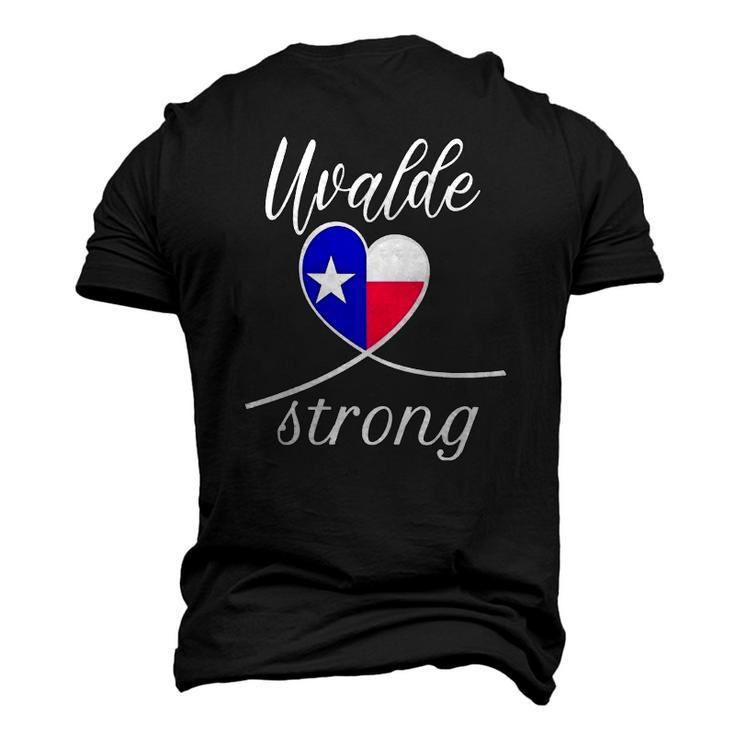 Uvalde Strong Tee End Gun Violence Texan Flag Heart Men's 3D T-Shirt Back Print