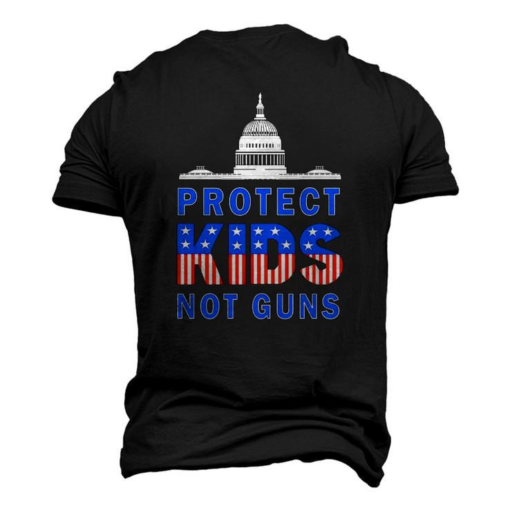 Uvalde Texas Strong Pray For Anti Guns Us Flag Text Men's 3D T-Shirt Back Print
