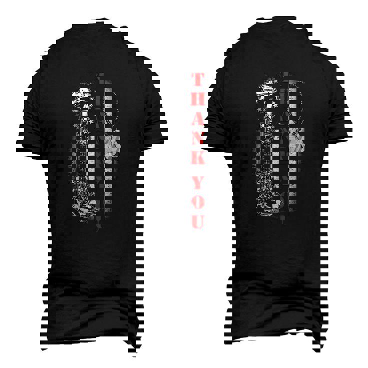 Veteran 365 Thank You Veteran Memory Us American Flag Men's 3D T-Shirt Back Print