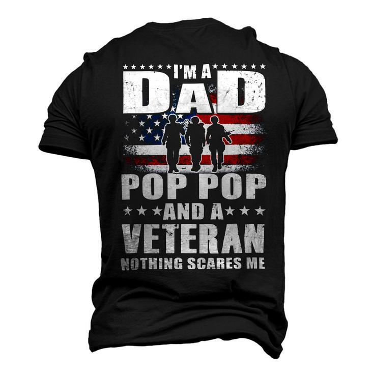 Veteran I Am A Dad A Pop Pop And A Veteran Fathers Day 544 Navy Soldier Army Military Men's 3D Print Graphic Crewneck Short Sleeve T-shirt