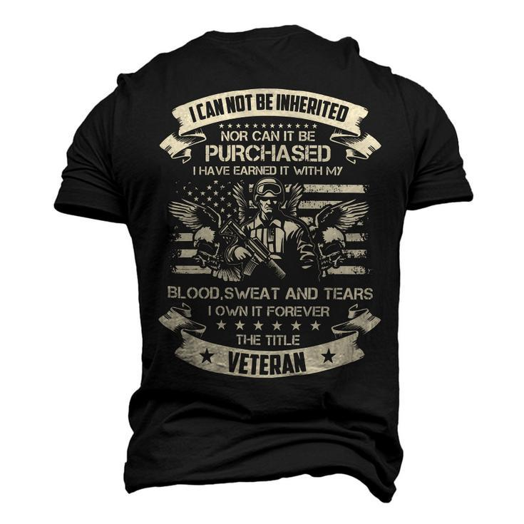 Veteran Veterans Day Have Earned It With My Blood Sweat And Tears This Title 89 Navy Soldier Army Military Men's 3D Print Graphic Crewneck Short Sleeve T-shirt