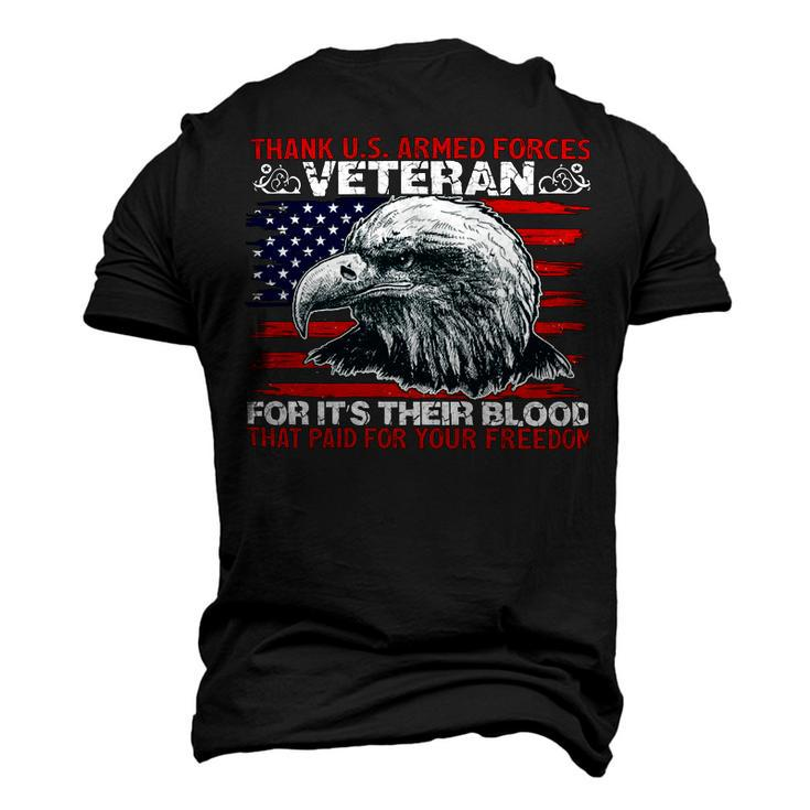 Veteran Veterans Day Thank Us Armed Forcesveterans For Its Their Blood That Paid Navy Soldier Army Military Men's 3D Print Graphic Crewneck Short Sleeve T-shirt