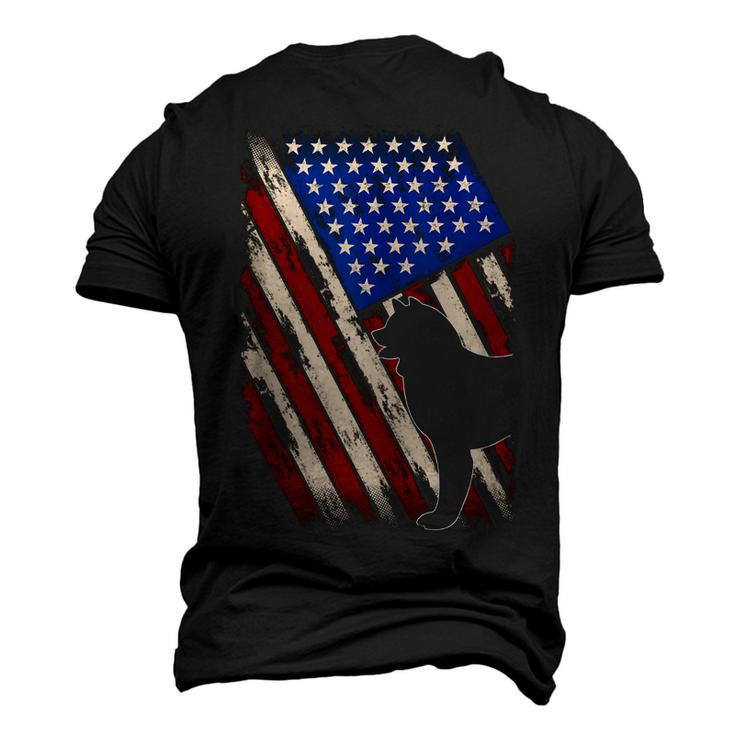 Vintage Akita Dog American Flag Retro Akita 4Th Of July Men's 3D T-shirt Back Print