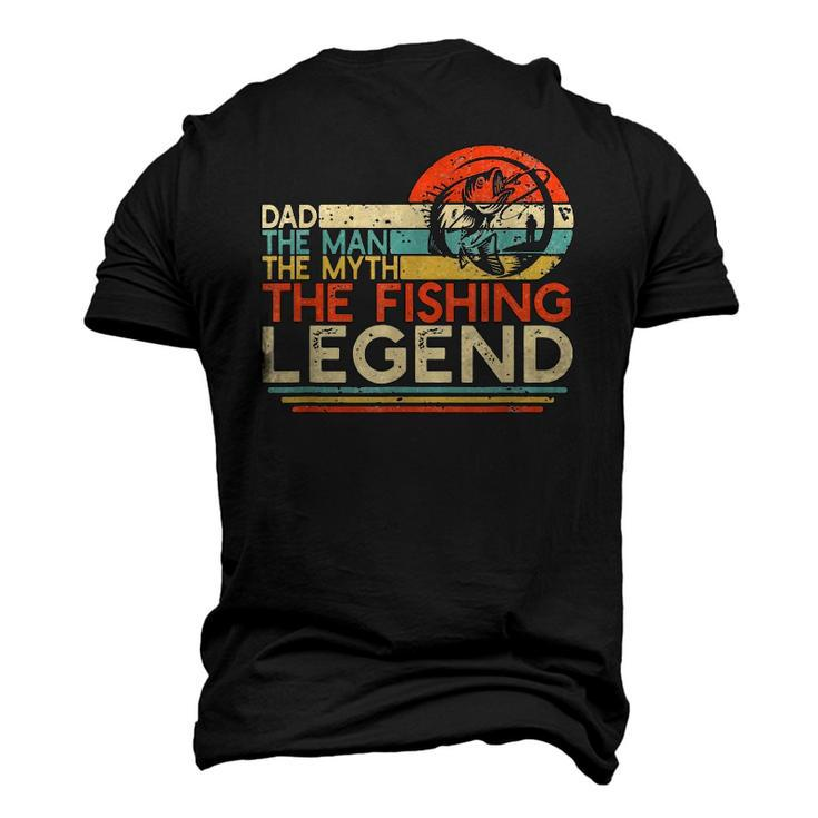 Mens Vintage Bass Fishing Dad Man The Myth The Legend Fisherman Classic Men's 3D T-Shirt Back Print