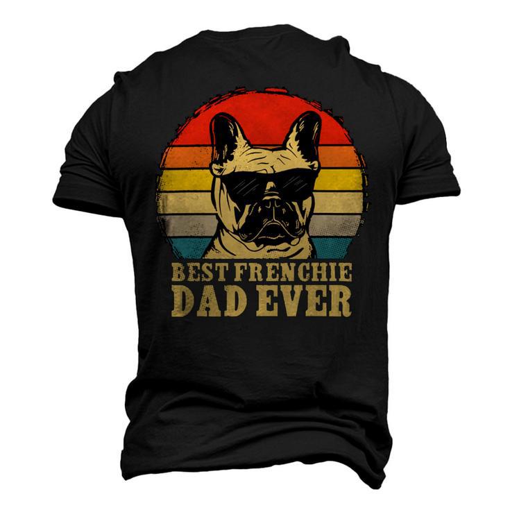 Vintage Best Frenchie Dad Ever Fathers Day 90 Shirt Men's 3D Print Graphic Crewneck Short Sleeve T-shirt