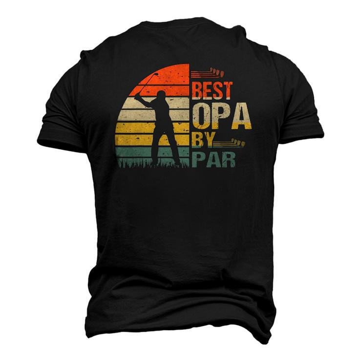 Vintage Best Opa By Par Golf Men Fathers Day Men's 3D T-Shirt Back Print