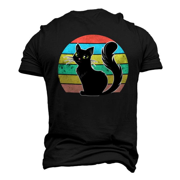 Vintage Black Cat Lover 307 Shirt Men's 3D Print Graphic Crewneck Short Sleeve T-shirt