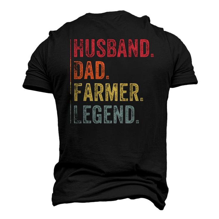 Mens Vintage Husband Dad Farmer Legend For Fathers Day Men's 3D T-Shirt Back Print