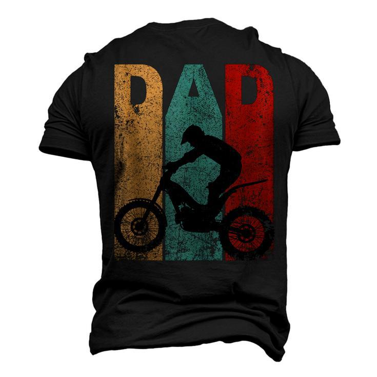 Vintage Motocross Dad Dirt Bike Fathers Day 4Th Of July Men's 3D T-shirt Back Print
