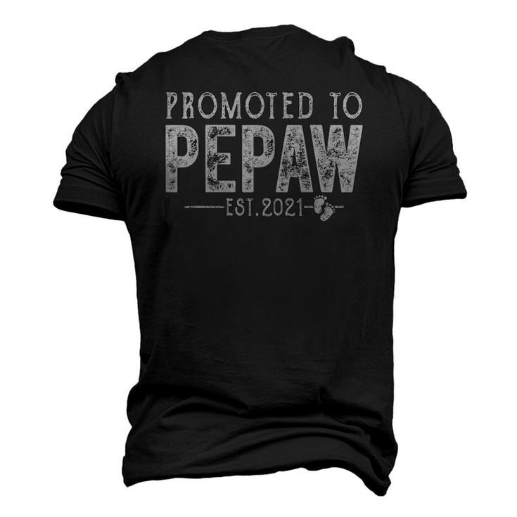 Vintage Promoted To Pepaw Est 2021 Fathers Day Christmas Men's 3D T-Shirt Back Print