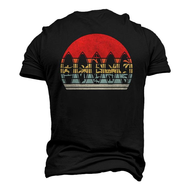 Vintage Retro Surfing Surfboard Surfer Summer Men's 3D T-Shirt Back Print
