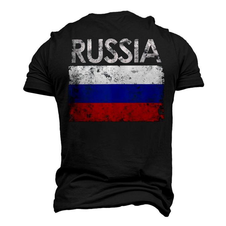 Vintage Russia Russian Flag Pride  500 Trending Shirt Men's 3D Print Graphic Crewneck Short Sleeve T-shirt