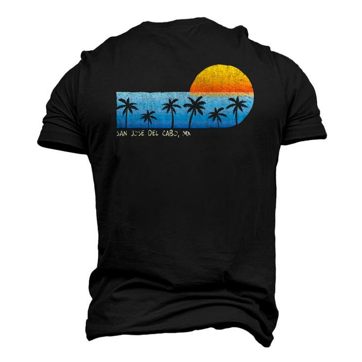 Vintage San Jose Del Cabo Mx Palm Trees & Sunset Beach Men's 3D T-Shirt Back Print