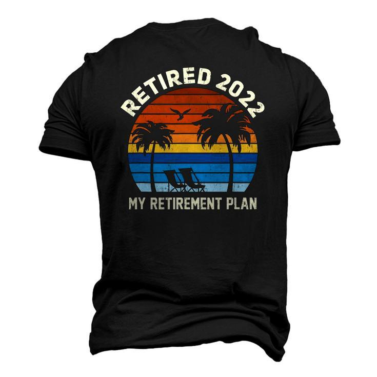 Vintage Sun Island Retirement Plan 2022 Graphic Men's 3D T-Shirt Back Print