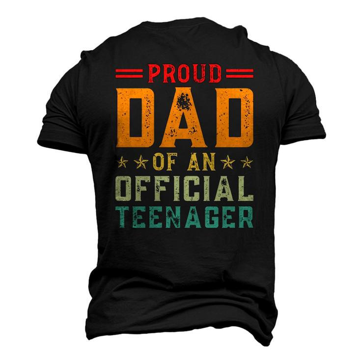 Vintage Thirteen Retro Proud Dad Of An Official Teenager Men's 3D T-Shirt Back Print