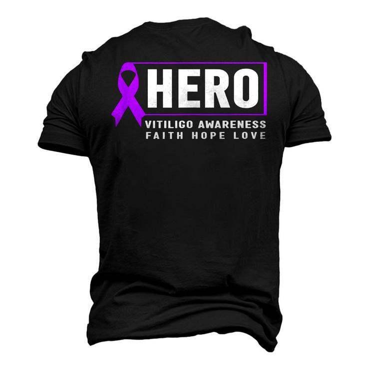 Vitiligo Awareness Hero - Purple Vitiligo Awareness Men's 3D T-shirt Back Print