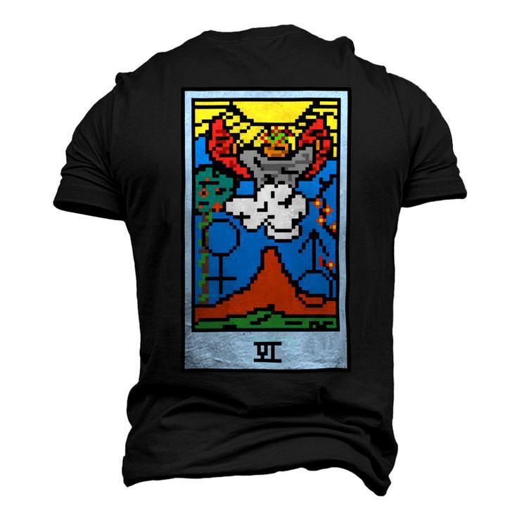 Wait Is This Pixel Art Tarot Yellow - Major Arcana The Lovers Design For  Stickers And Men's 3D Print Graphic Crewneck Short Sleeve T-shirt