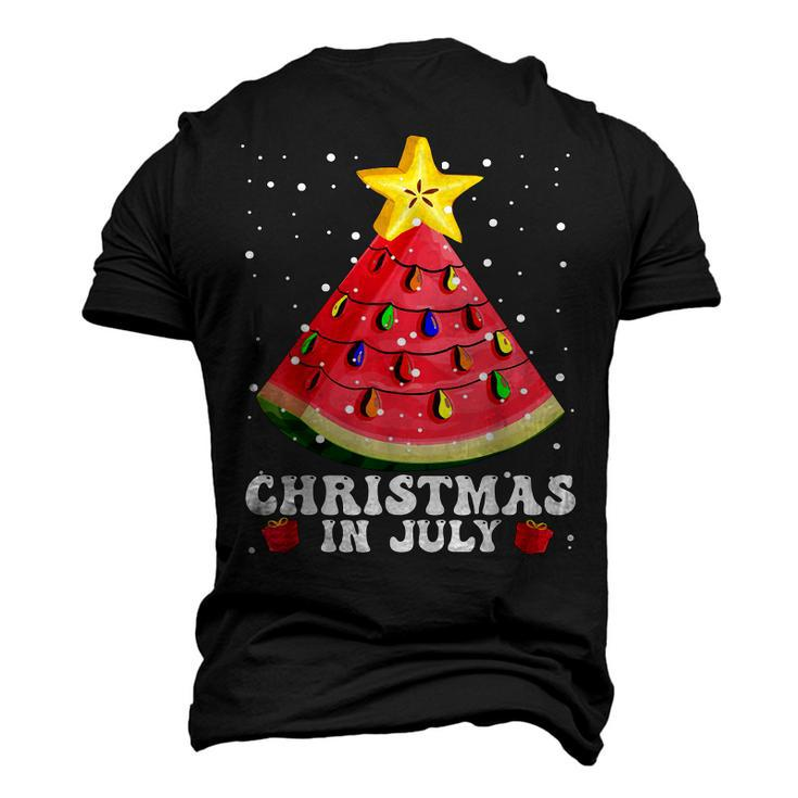 Watermelon Christmas Tree Christmas In July Summer Vacation V2 Men's 3D T-shirt Back Print