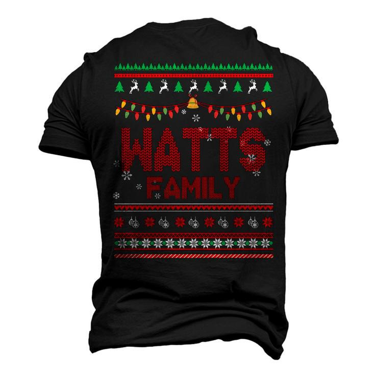 Watts Name Watts Family Men's 3D T-shirt Back Print