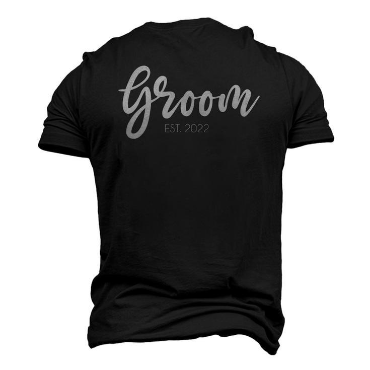 Wedding Matching Groom Est 2022 Groom Men's 3D T-Shirt Back Print