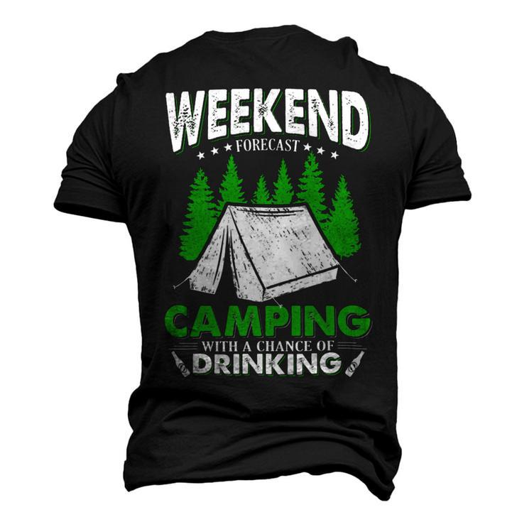 Weekend Forecast Camping With A Chance Of Drinking Funny Men's 3D Print Graphic Crewneck Short Sleeve T-shirt