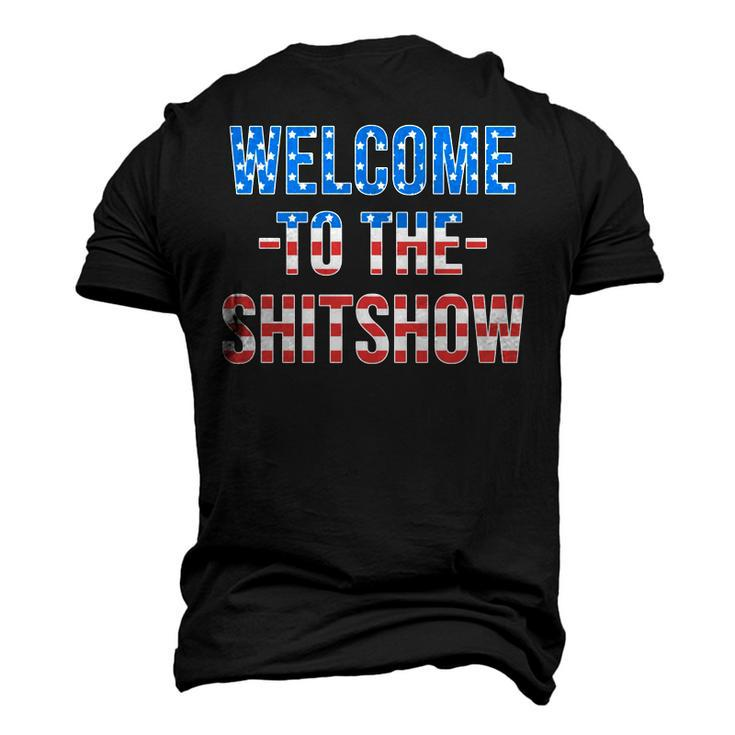 Welcome To The Shitshow Usa Flag 4Th Of July Drinking Men's 3D T-shirt Back Print