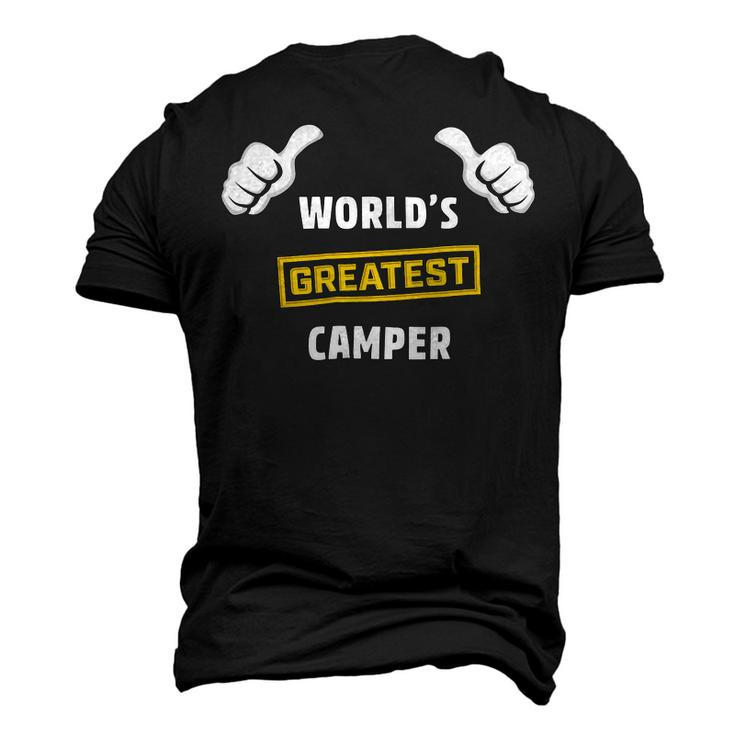 Worlds Greatest Camper Funny Camping Gift Camp T Shirt Men's 3D Print Graphic Crewneck Short Sleeve T-shirt