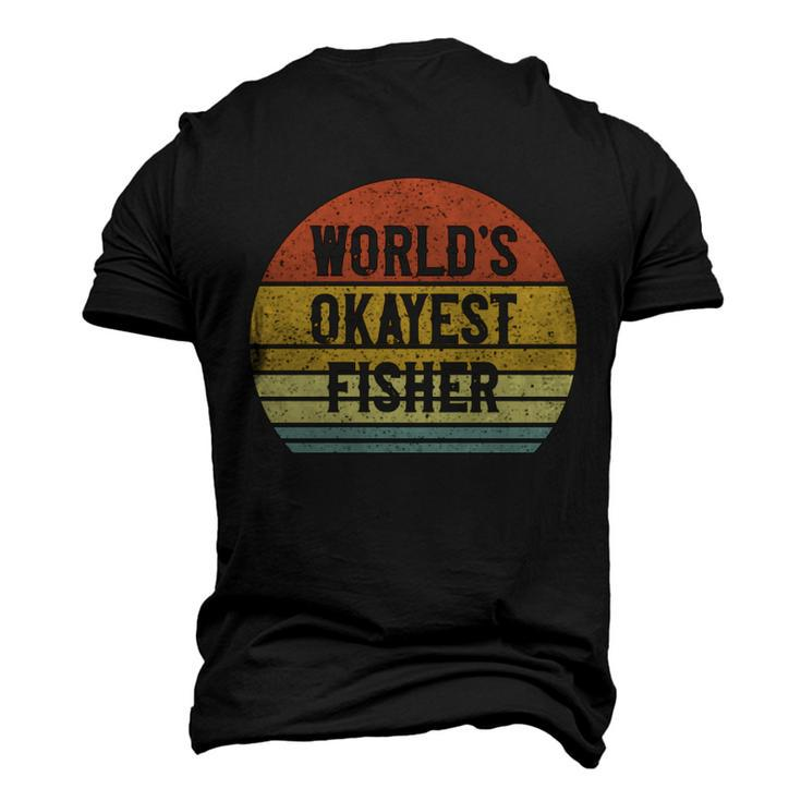Fisher Worlds Okayest Fisher  Men's 3D Print Graphic Crewneck Short Sleeve T-shirt