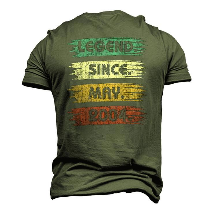 18 Years Old Legend Since May 2004 18Th Birthday Men's 3D T-Shirt Back Print